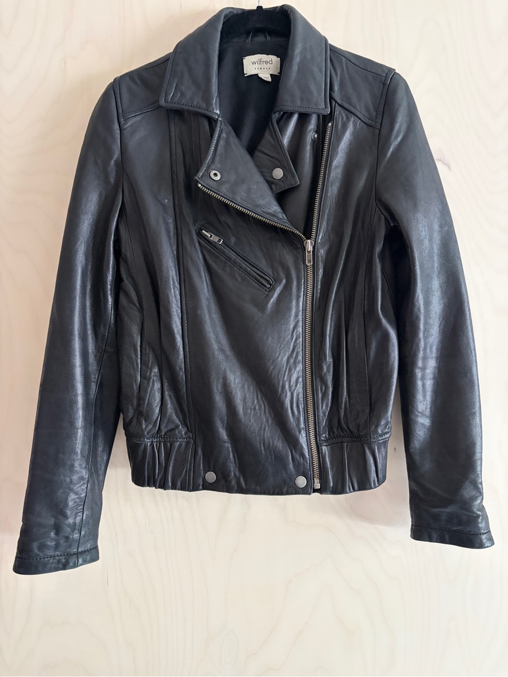 Wilfred Leather Motorcycle Jacket XS